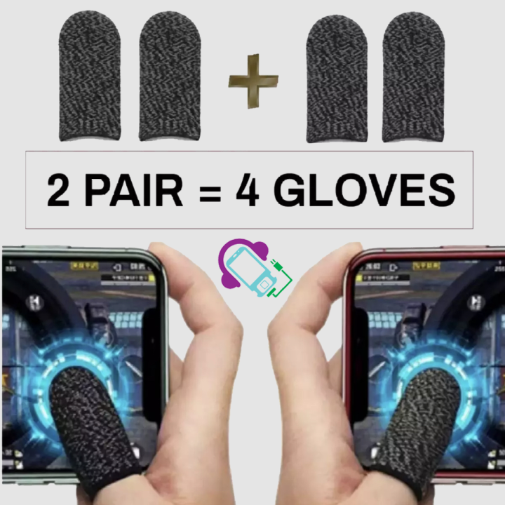 2 Pair / 4 Pcs Pubg Thumb Gloves Pubg Finger Sleeve Pubg Mobile Gaming Pubg Accessories Controller For Pubg