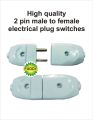 2 in 1 High quality 2 pin male to female electrical plug switches adapter 250 V- 13 AMP. 