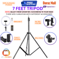 7 Feet Tripod Stand with 360 Rotatable Ball Head Fancy Mobile Holder  Ringlight  Mobile Dslr Camera Ring Light Studio Light Tiktok Youtube Live Facebook Live Photography Videography. 