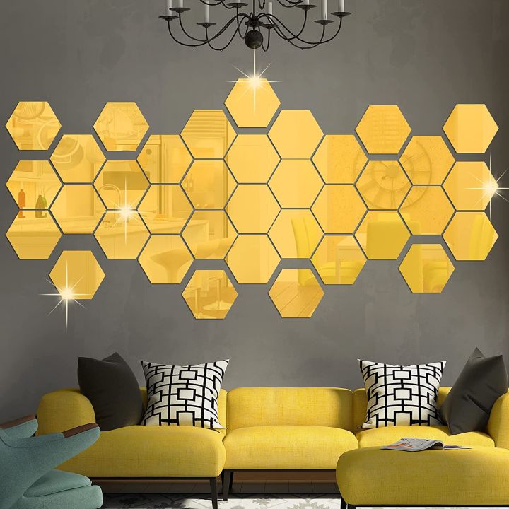 Gift%20City%20Presents%20Golden%20Acrylic%20Hexagon%20Mirror%20Wall%20Sticker%20Sets,%203D%20Wall%20Stickers,%20DIY%20Geometric%20Removable%20Acrylic%20Mirror%20Wall%20Decal,%20Personalized%20Art%20Hexagonal%20Mirror%20for%20Home%20Living%20Room%20Bedroom%20Decoration%20-%20Image%207