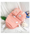 New 5 Pcs Set Women Laptop Backpack Canvas School Bags For Teenage Girls Kawaii College Student Kids Book Bag Rucksack. 