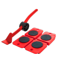 Furniture Moving Transport Tool Set 4 Mover Roller+1 Wheel Bar Heavy Duty Furniture Lifter Lifting Furniture Helper. 