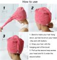 Hair Dryer Cap Towel, Hair Wrap Towel, Bath Cap, Shower Turban, Quick Dryer Towel for Long Short Curly and Straight Hair, Turbie Twist Hair Wrap Towel, Water Absorbent Terry Head Hat. 