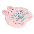 Magnetic Dot Drawing Board Bunny Shape Drawing Toy With Pen And Cards Kids Early Educational Toy Gift For Children. 