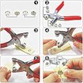 Press Studs Tool | Easy DIY Clothing Sewing Button Installation Tool  | Button  Installation Tool for Indoor and Outdoor | Metal Snap Button Fastener Kit with Press Pliers Tool for DIY Sewing | Hand Tool Set for Tailors, Garment Accessories Making. 