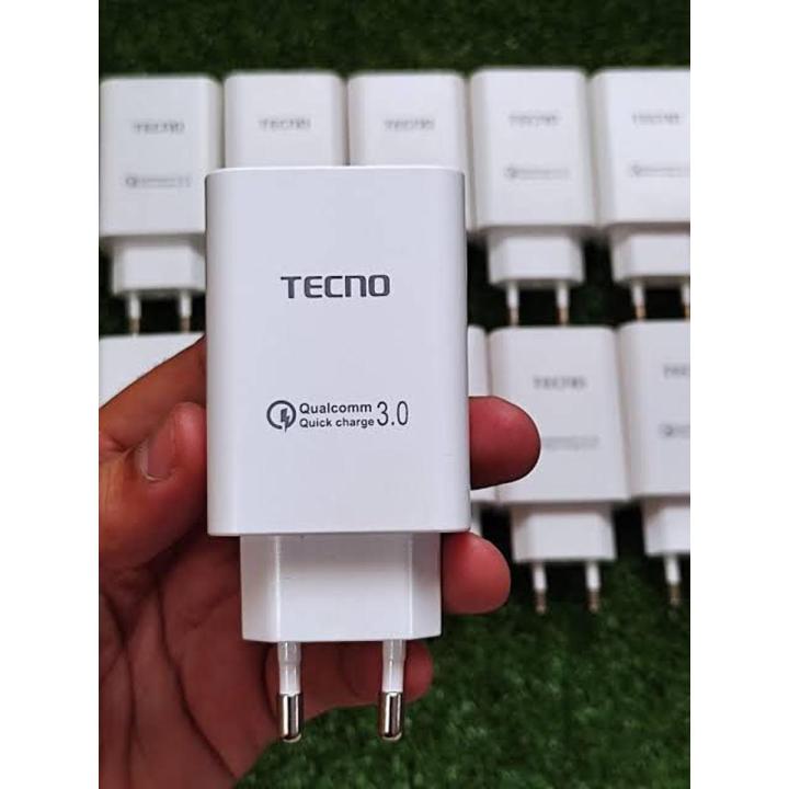 Original Tecno Adapter [QC 3.0] 15W Adaptive Fast Charging Adapter For all Brands Supports Upto 15 Watt Fast Charging