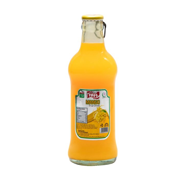Tops Mango Fruit Juice 250ml x 12 Glass Bottles