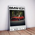 BMW E21 wall poster | wall frame | wall art | wall canvas | home decoration. 