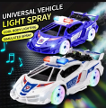 Universal Water Spray Police Car Toy Luminous Music Toy Car Model Simulation Sports Car. 