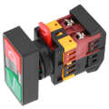 Button Switch AS-22/25N Double Push-Button with LED Light NO+NC On-Off Momentary. 