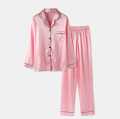 Printed Hot Sexy Silk Ladies Sleep Wear Night Dress with Shirt and Trouser (Complete Sleeping Suit) For Women/Nighty for Girls. 