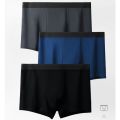 AOELEMENT 3 PCS Men's Pure Cotton Summer Comfortable Breathable Solid Color Boxer Briefs Sports Plus Size Youth 300. 