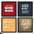 set of 4 motivational quotes frame, picture frame for home, office, living room, wooden wall art for home decor. 