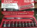 PRIDE TOOLS 10pcs L Type Spanner Box Socket Set Box Set Spanner Set Wrench Set Tools Set. 