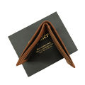 Small Size Camel Color Leather Wallet. 