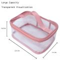 Portable Cosmetic Storage Bag Zip Lock Plastic Bag Cosmetic Makeup Bag Cosmetic Toiletry Organizer Pouch. 