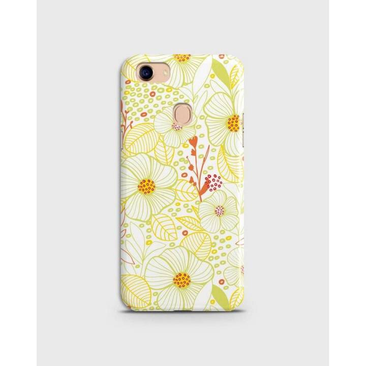 Oppo F5 Plus  3D Hard Cover Case Drawingflowers - 1Cover730
