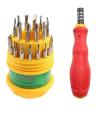 31 in 1 Screw Driver Kit - Magnetic - Yellow & Red. 