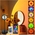 Sunset Lamp LED Light - Remote Control - 16 Colors Changing RGB Rainbow Effects Projection Lamp - 360° Rotation Sunlight Projector  - Table Lamp. 