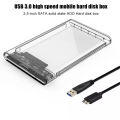 Speed-X HD-2025U3 2.5-Inch External Hard Drive Enclosure with USB 3.0 Interface, Transparent Crystal Case for SATA HDD. 