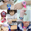 Electronic Watch Children's Style No Alarm Clock Calendar Week Night Light. 