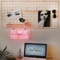 Rose Gold Grid Wall Basket Wire Wall Shelf for Wall Storage Display. 