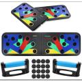 Pushup Board 12 in 1 Multi-Functional Body Building Pushup Foldable Rack Fitness / Muscles Training Pushup Workout Board with Handle for Men & Women Gym Home Fitness Exercise. 