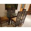 4 chairs and 1 table  Wooden Nesting Tables Chinioti Solid Sheesham Wood Nesting Tables Set  (Coffee table Serving table , Furniture Wooden ) only for Lahore. 