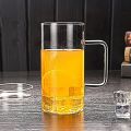 Techmanistan Set of 6 - Glass Cups with Multicolor Handles - 330ml, Glass Coffee Mug, Glass Coffee Mugs with Handle, Beverage Mugs, Drinking Glass, Crystal Clear Transparent Tea Cup Mug. 