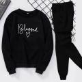 Black Blessed Printed Printed Summer Track Suit For Girls and Women. 