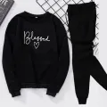 Black Blessed Printed Printed Summer Track Suit For Girls and Women. 