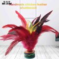 20cm Chinese Jianzi Hand Made Chicken Feather Shuttlecock Portable Foot Kick Handwheel Feather Shuttlecock for Physical Exercise. 