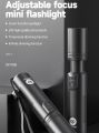 Torch light mini torch light, Doctor light Rechargeable Mini Flashlight USB Type-C Stepless Dimming Portable Adjustable Focus Zoom Mini LED Flashlight Torches Torch Light Zoomable Original DP -9188. 