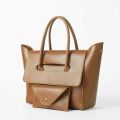 Classic Brown Leather Tote Bag. 