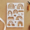 Rainbow Stencil for Bullet Journal and Planner Reusable - Size A5. 