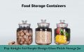 Glass Jar - 2200ml Big Size Food Storage Containers - Tea Coffee & Grocery Jar - Mason Jars - Jars for Kitchen - Sugar Container Pickle jar for Cookie with Airtight for Dried Masala - Kitchen & Dining Kitchen Storage & Accessories Kitchen Canisters & Jars. 