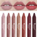1PC Sexy Dark Red Matte Lipstick Waterproof Velvet Lip Stick Long Lasting Brown Pigments Makeup Easy to Wear Beauty Lips. 