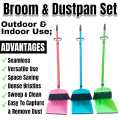 Broom - Broom Stick - Broom Stick with Dust Pan - Broom and Dust Pan Set -[ Multicolor]. 