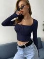 Tie Neck Ruched Bust CROP TOPS. 