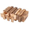 Vintage Wooden Puzzle Box with Secret Drawer Magic Wood Compartment Brain Teaser Toys Puzzles Boxes Kids Toy Gift. 