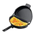 Non-Stick Folding Omelette Pan - Black In Pakistan. 