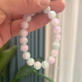 Fashion Pink Crystal Quartz Natural Stone Bracelet Elastic Reiki Healing Energy Strand Bangles Jewelry Beads Lovers Woman Gift. 