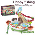 2 in 1 Fishing Hero Toy Set, Fishing Game with Penguin Slide with Sound and Music for Kids. 