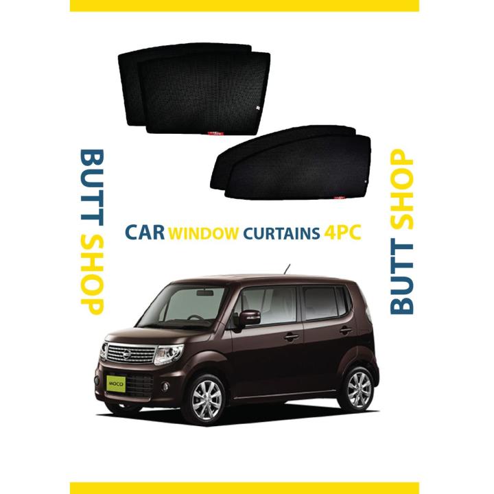 NISSAN MOCO 2018 WINDOW CURTAIN/ Sun shades / Side Curtains BLACK 4PC SET