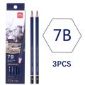 Deli 3Pcs Artist Sketching Graphite Pencils 3H 2H H HB B 2B 3B 4B 5B 6B 7B 8B 9B 10B 12B 14B Pencil Wooden Pencils. 