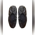 Hajj Umrah Leather Half Socks (Mozay) - Unisex - Black. 