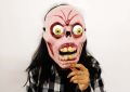 Horror Zombine Mask Cosplay Plastic Moveable Eyes Masks - Cosplay Mask with Gift. 