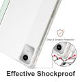 3-fold Clear TPU Leather Tablet Case with Pen Slot For Lenovo Tab M11 / Xiaoxin Pad 11 2024. 