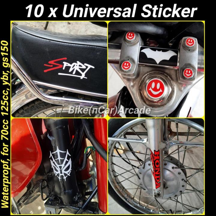 Universal 10 x Stickers For All Bikes Including 70cc 125cc
