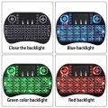 Mini Wireless Keyboard RF-500 with three Color Backlit RGB , 2.4GHz Wireless Mini Keyboard Rechargeable Controller including Touchpad Mouse Combo, Used with Android TV Box, PC, Laptop, IPTV, HTPC, Smart TV. 